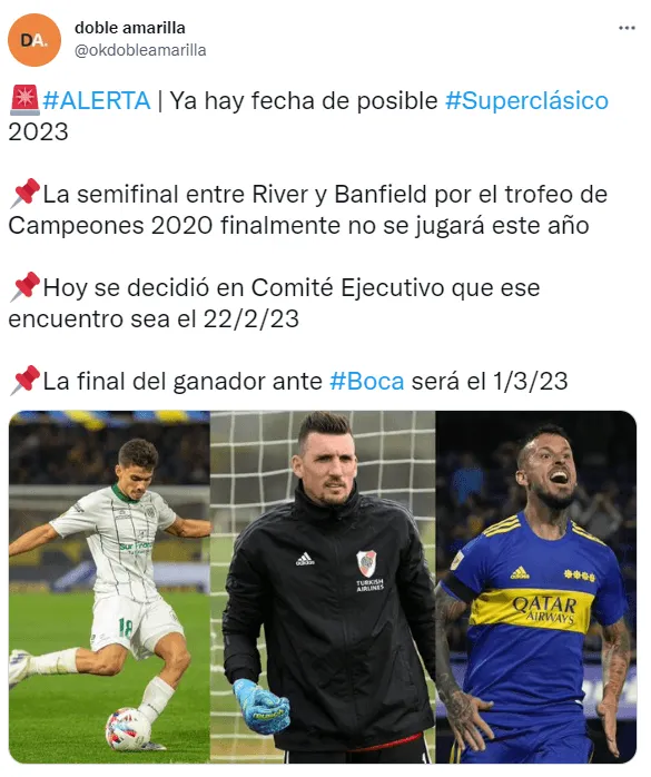 Confirmaron la fecha del posible primer Superclásico del 2023