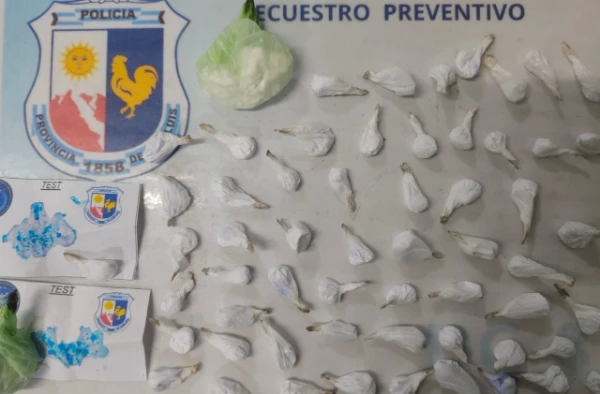 Villa Mercedes: secuestraron 61 envoltorios de cocaína valuados en más de $600 mil
